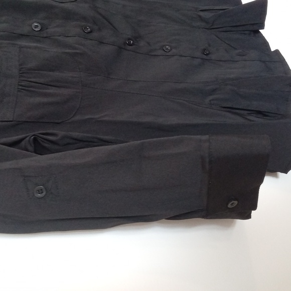 Cotton Express Tailored Button Up Blouse with 3/4 Sleeves - Picture 5 of 9